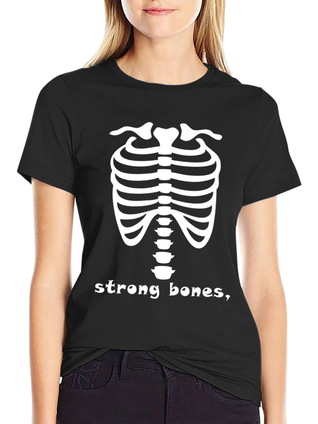 Strong Bones Skeleton Tee - Adult Humor T-Shirt