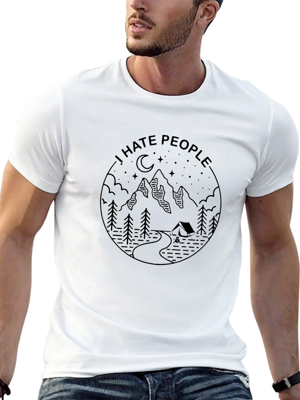 I Hate People Mountain Graphic Tee