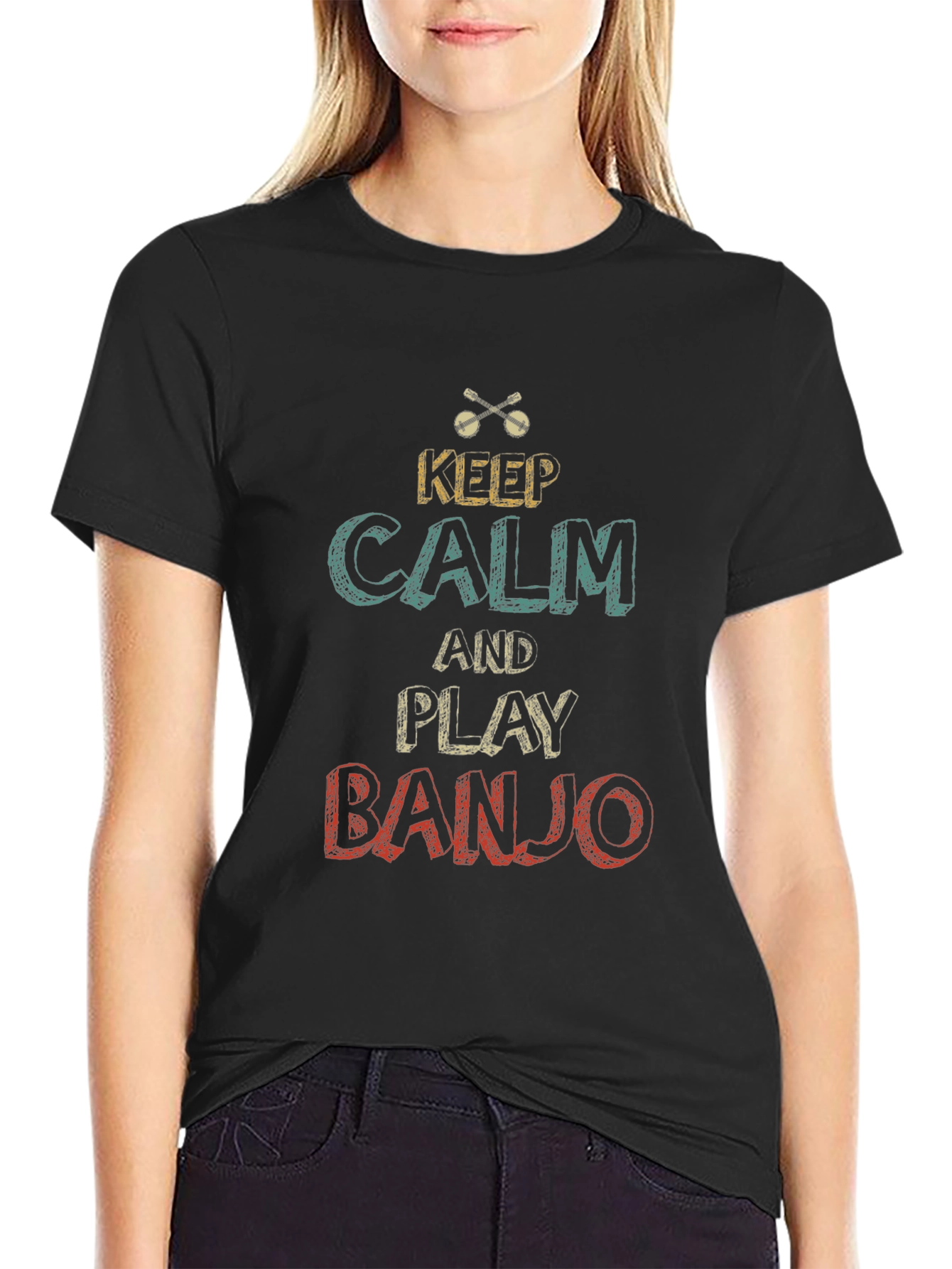 Keep Calm and Play Banjo Graphic Tee