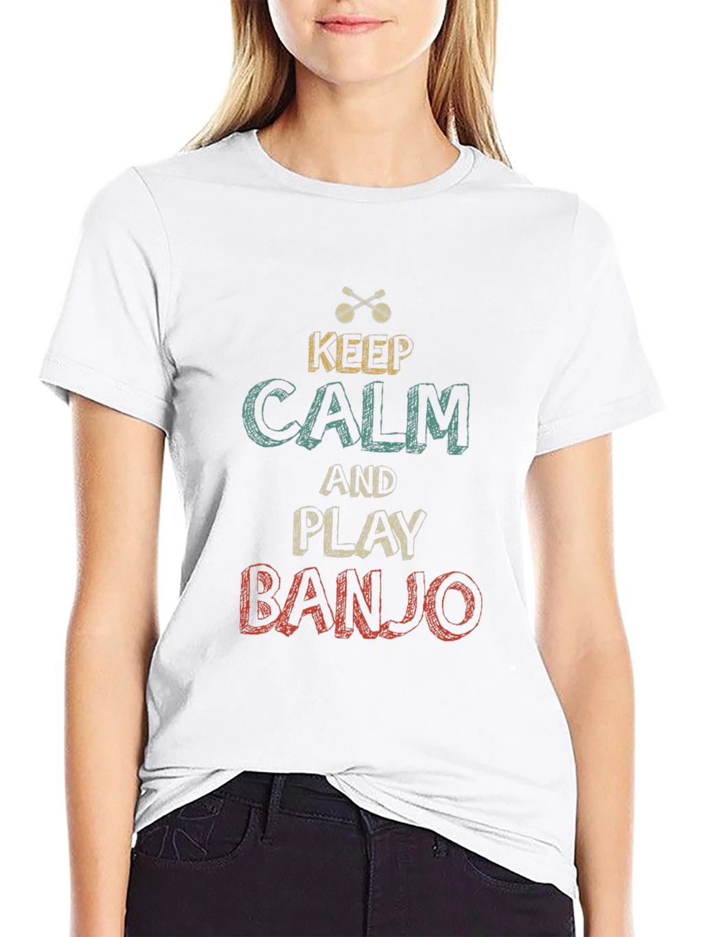 Keep Calm and Play Banjo Graphic Tee