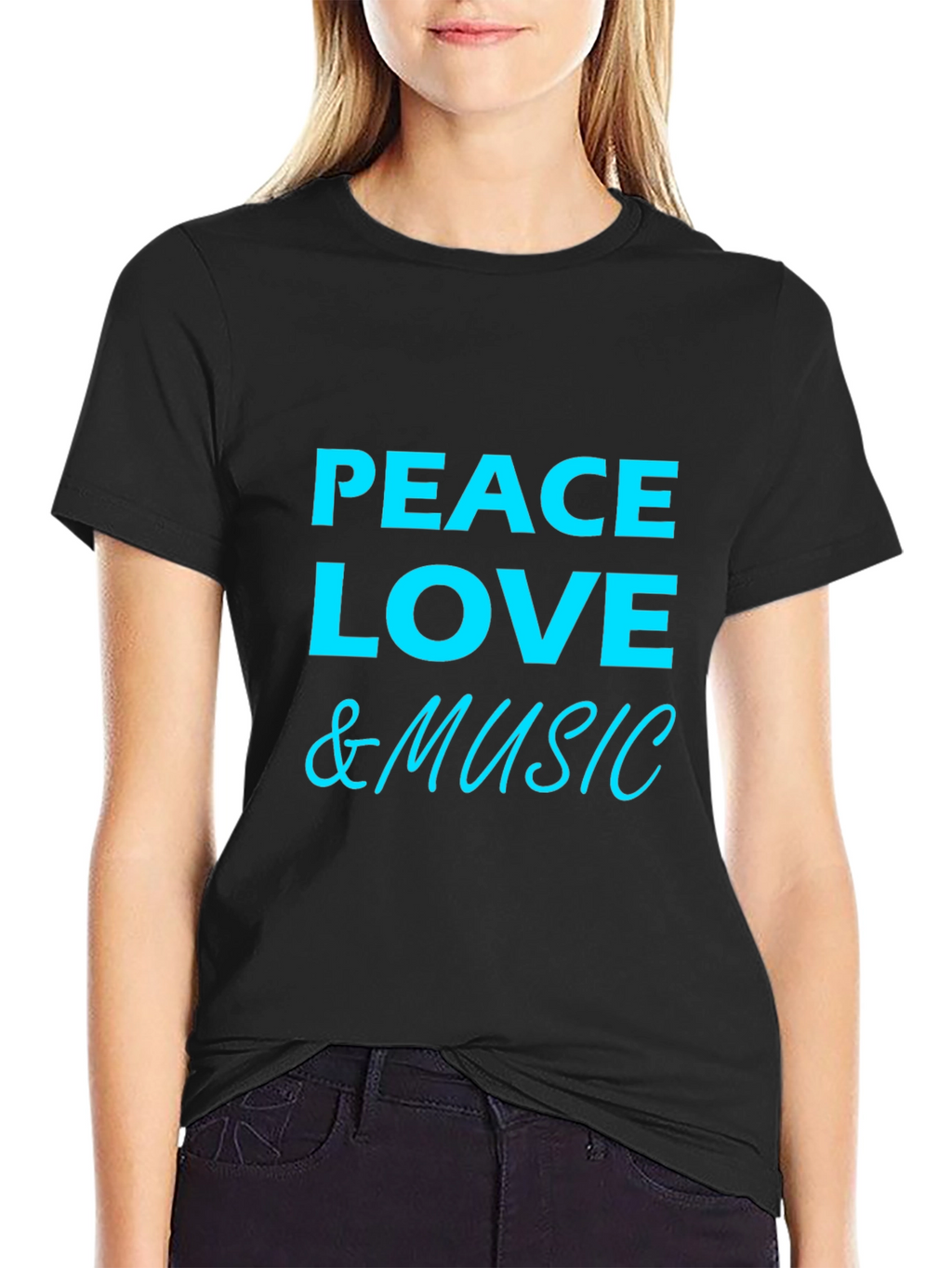 Peace Love & Music Graphic T-Shirt