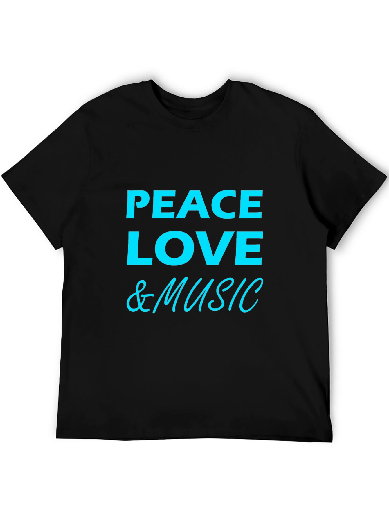 Peace Love & Music Graphic T-Shirt