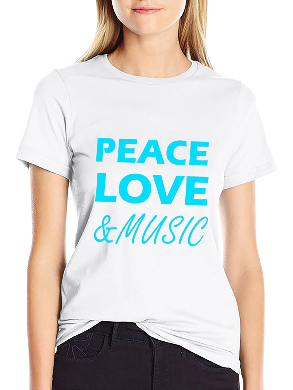 Peace Love & Music Graphic T-Shirt