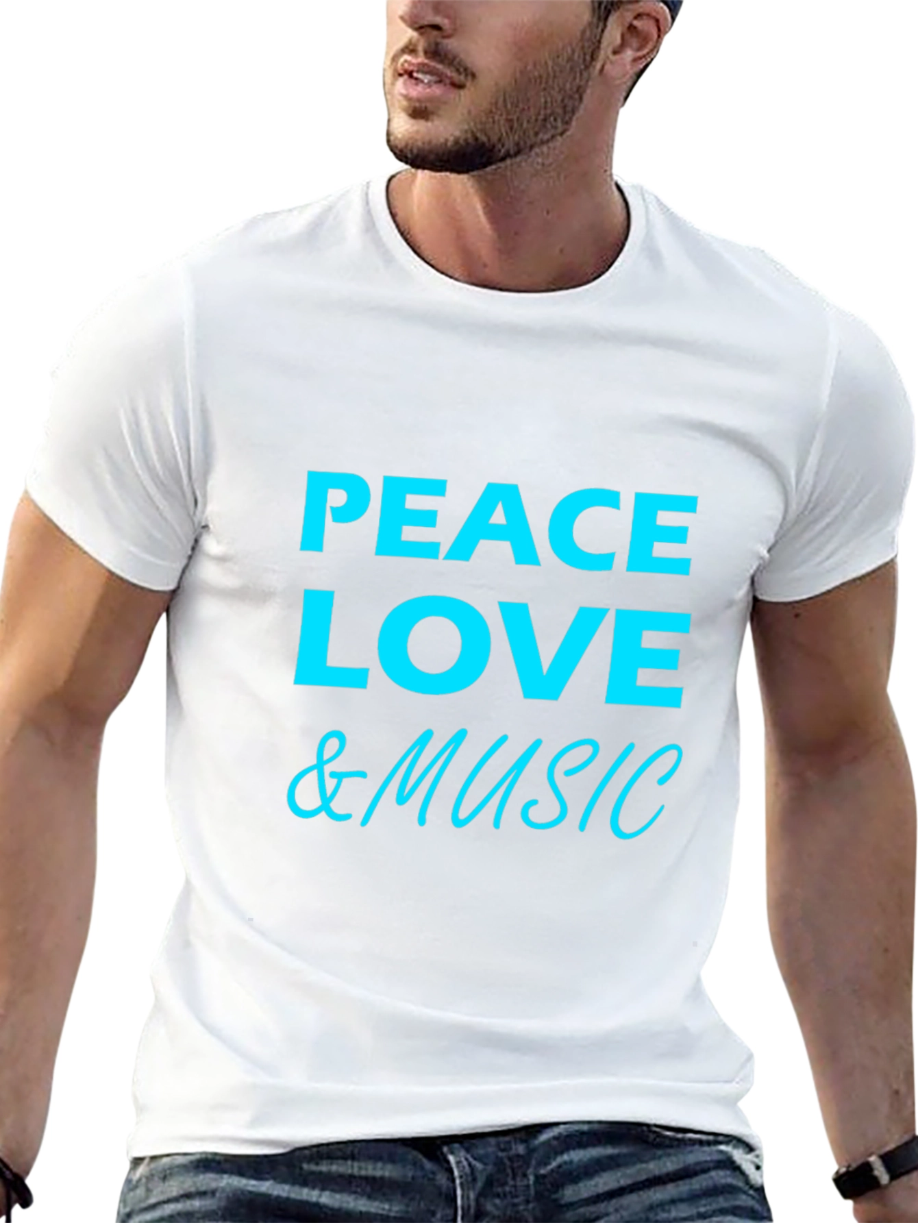 Peace Love & Music Graphic T-Shirt