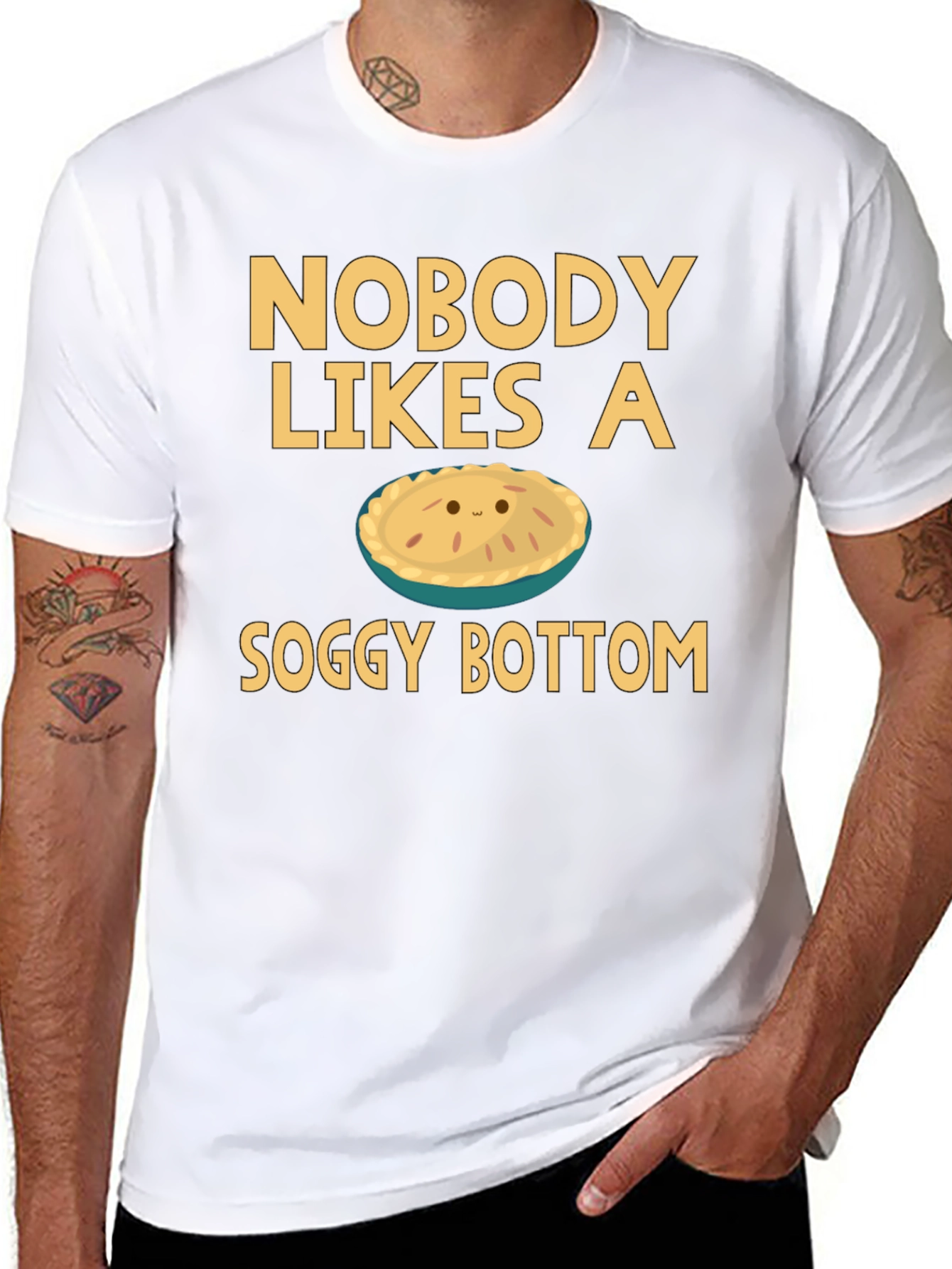 Nobody Likes a Soggy Bottom T-Shirt Funny Pie Tee