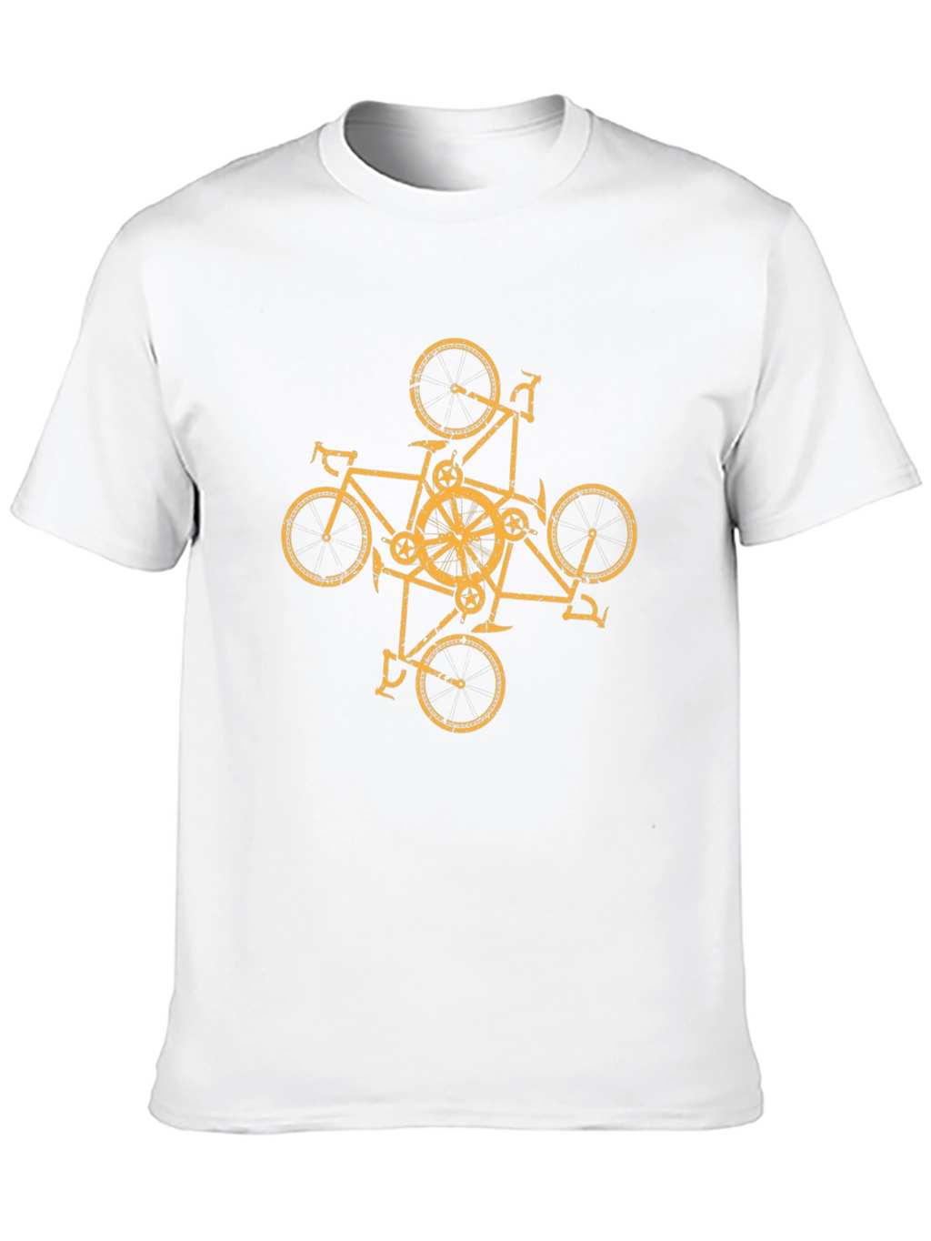 Bicycle Mandala Graphic Tee - Black Cotton Blend
