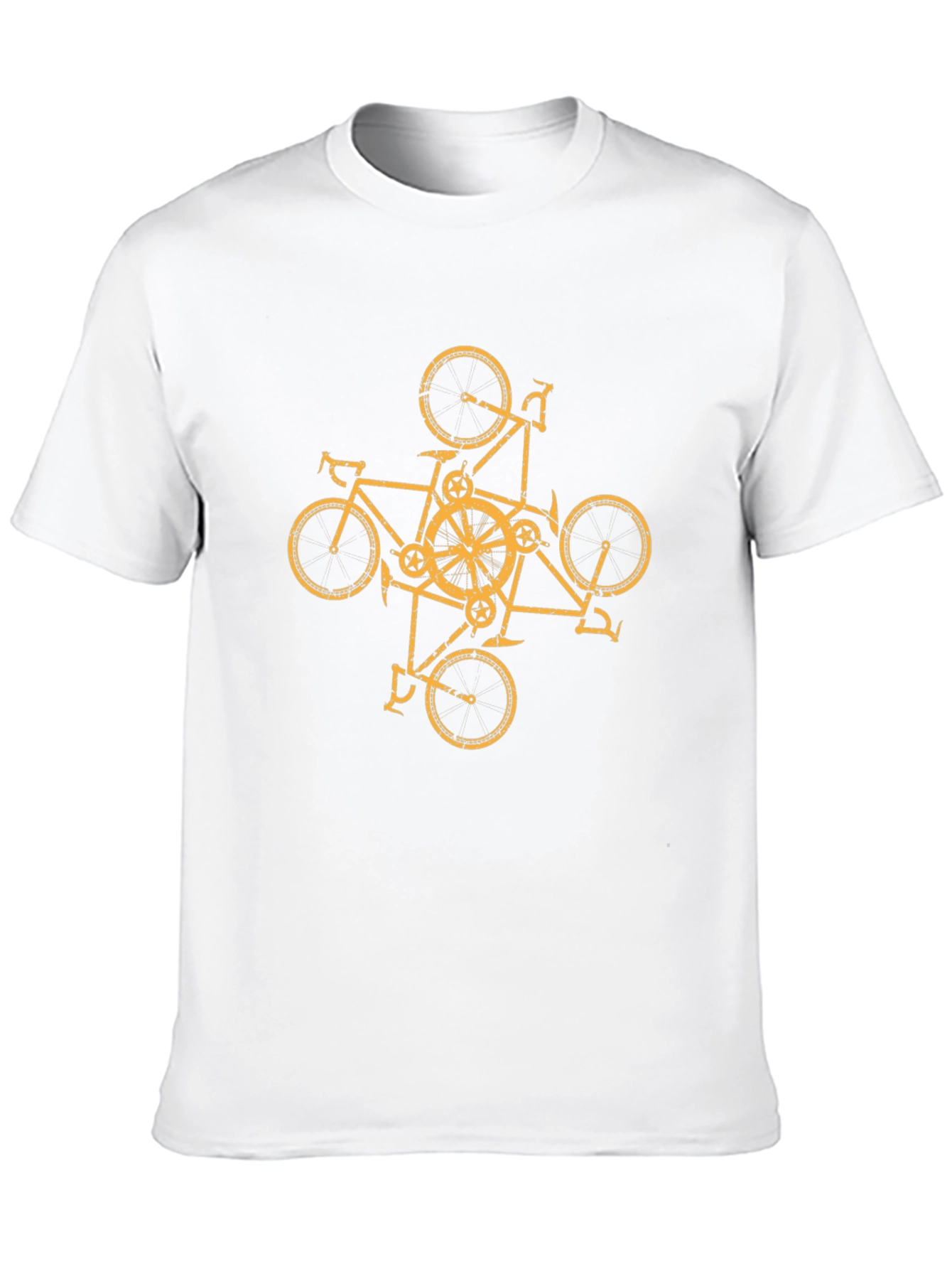 Bicycle Mandala Graphic Tee - Black Cotton Blend