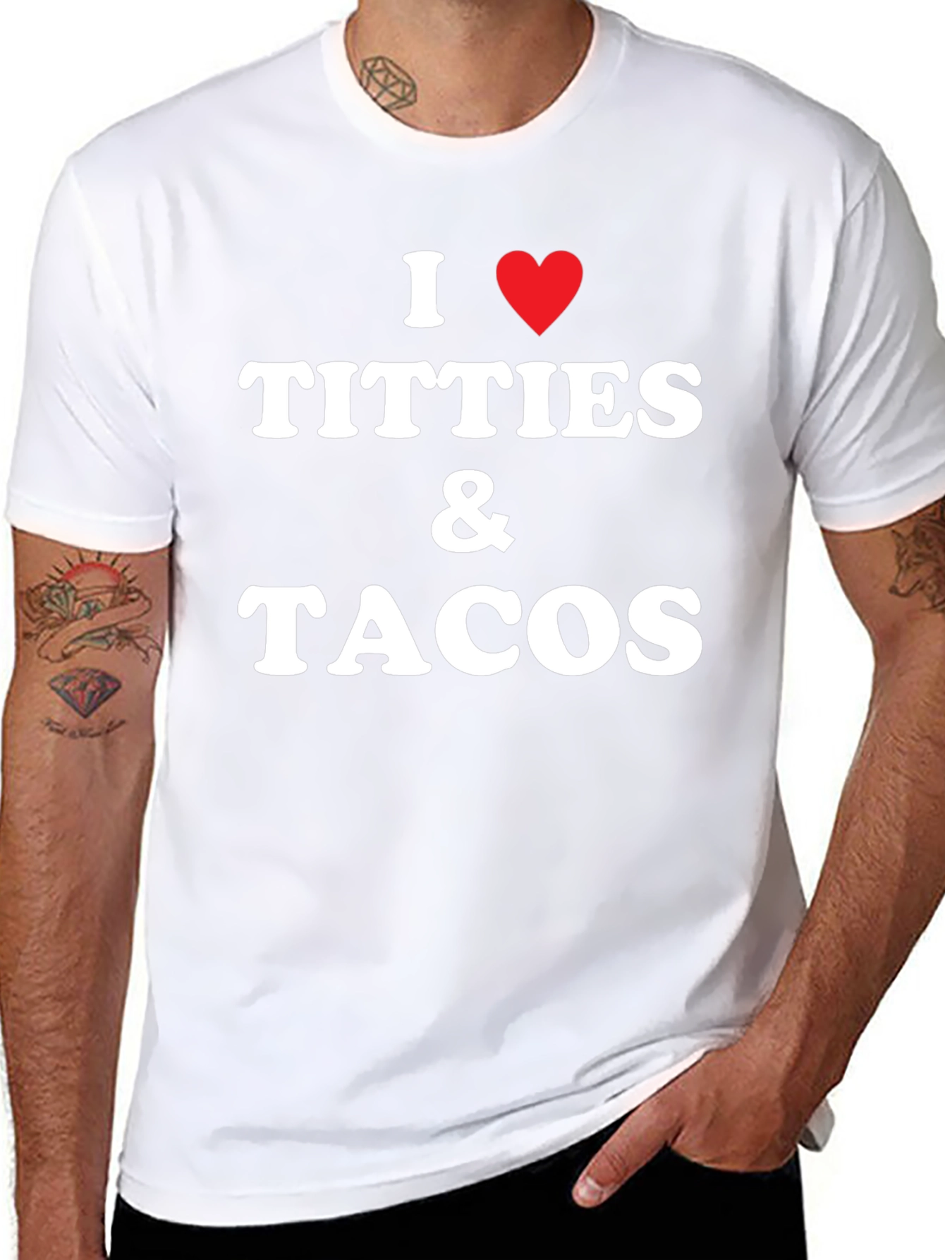 I Heart Titties & Tacos Graphic Tee