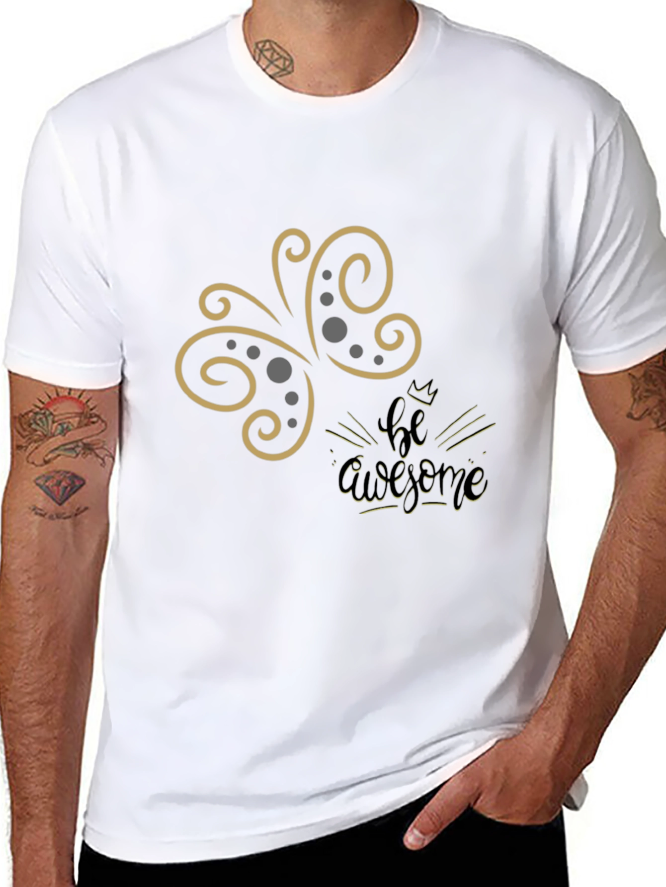Be Awesome Graphic Tee - Stylish Black T-Shirt