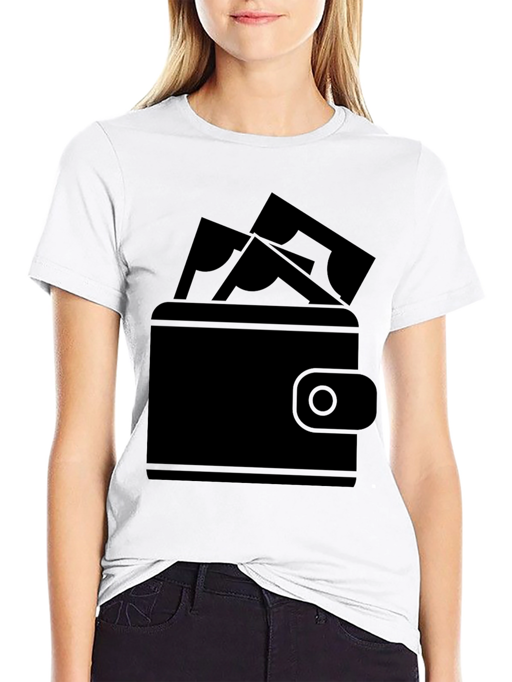 Money Wallet Graphic Tee - Black