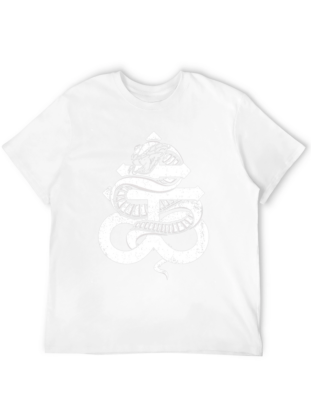 Snake Cross Graphic Black T-Shirt