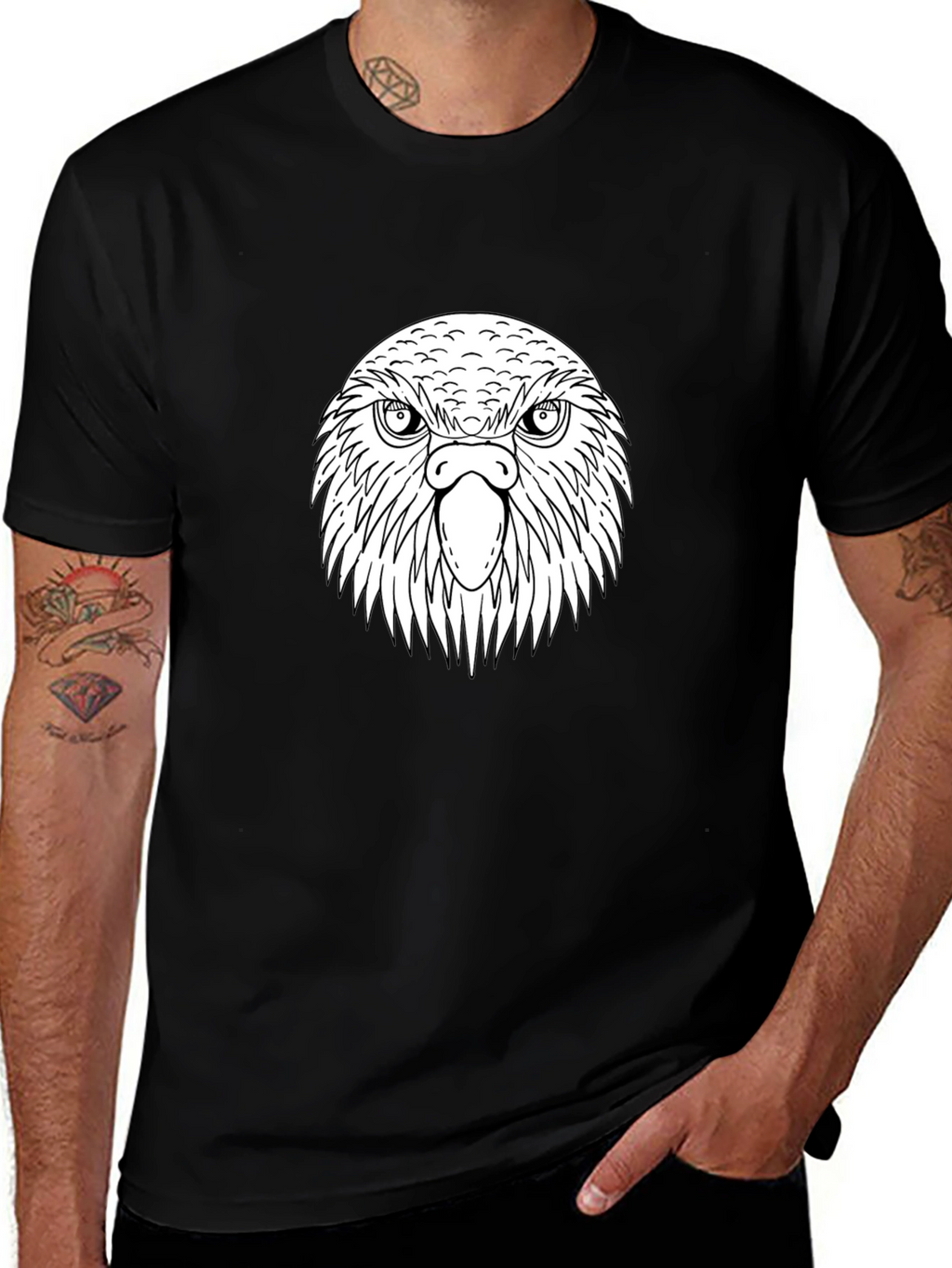 Black Eagle Graphic Tee - Bold Design