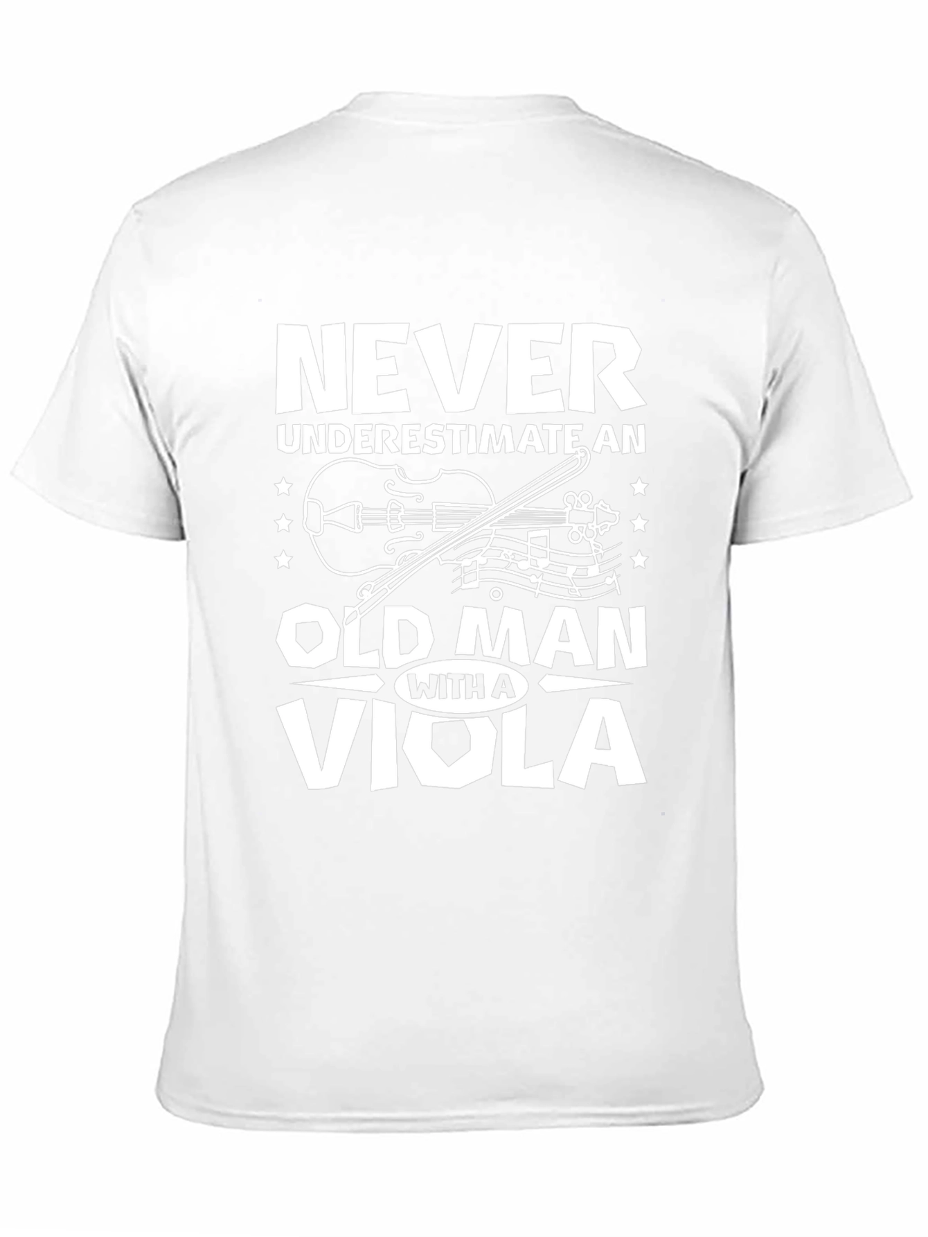 Never Underestimate Old Man with Viola T-Shirt
