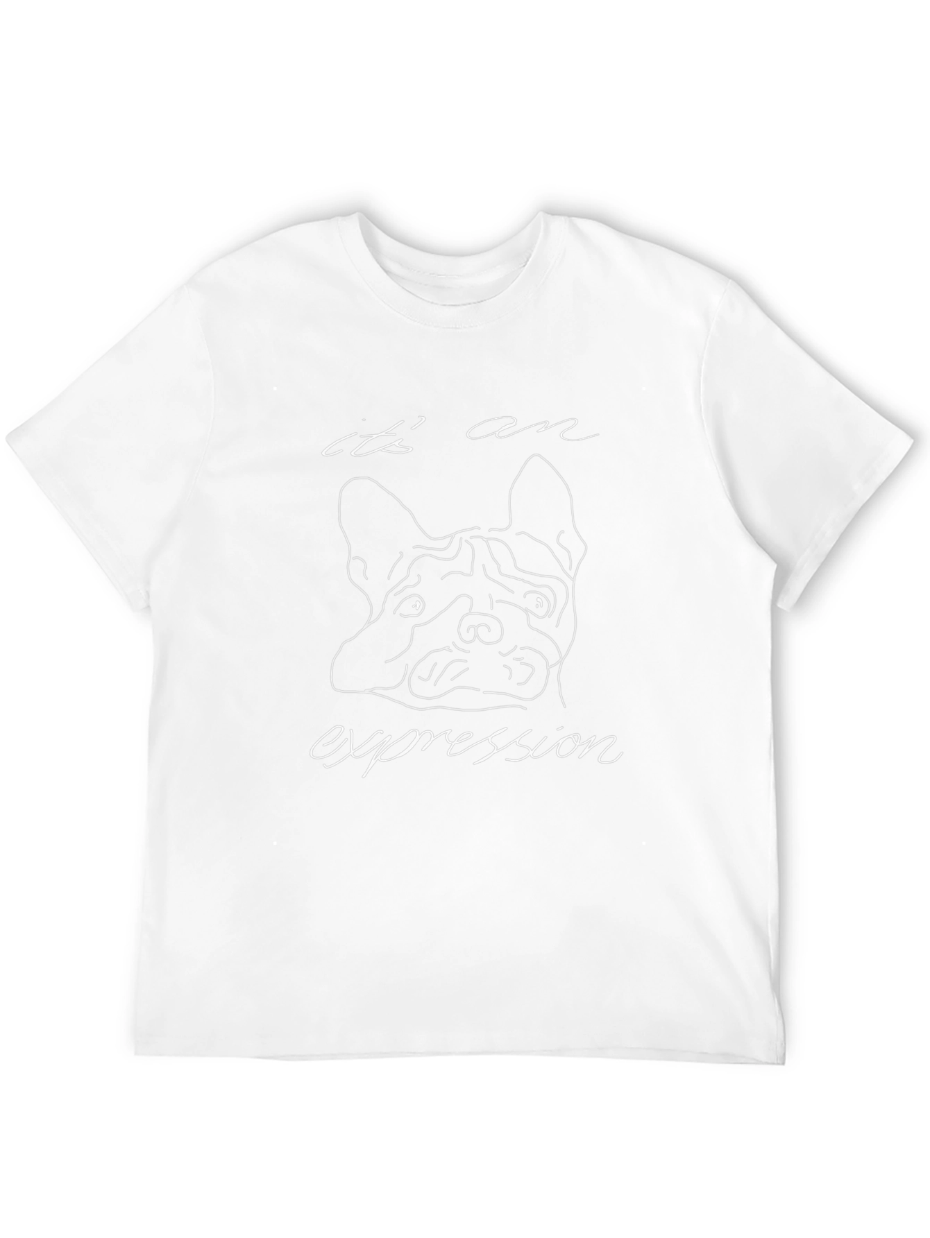 Expression Dog Graphic Tee - Black Cotton T-Shirt