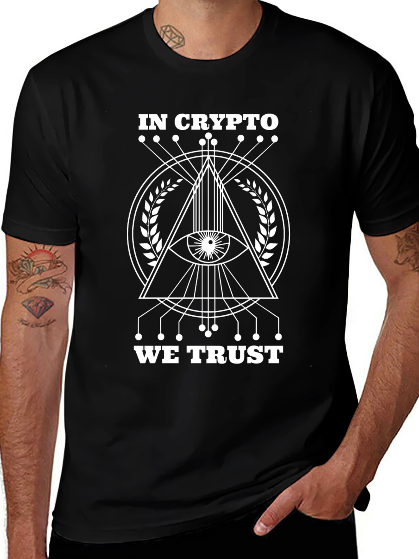 Crypto Trust T-Shirt - Illuminati Eye Design