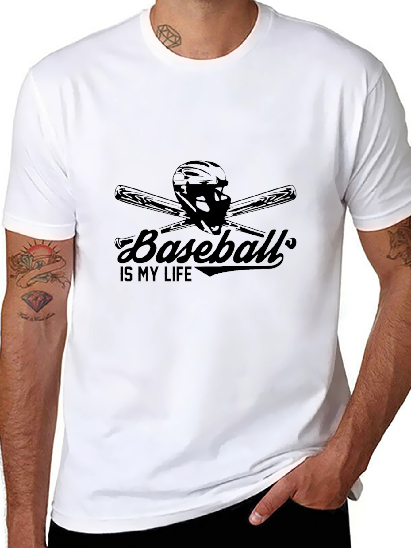 Baseball is My Life Black T-Shirt