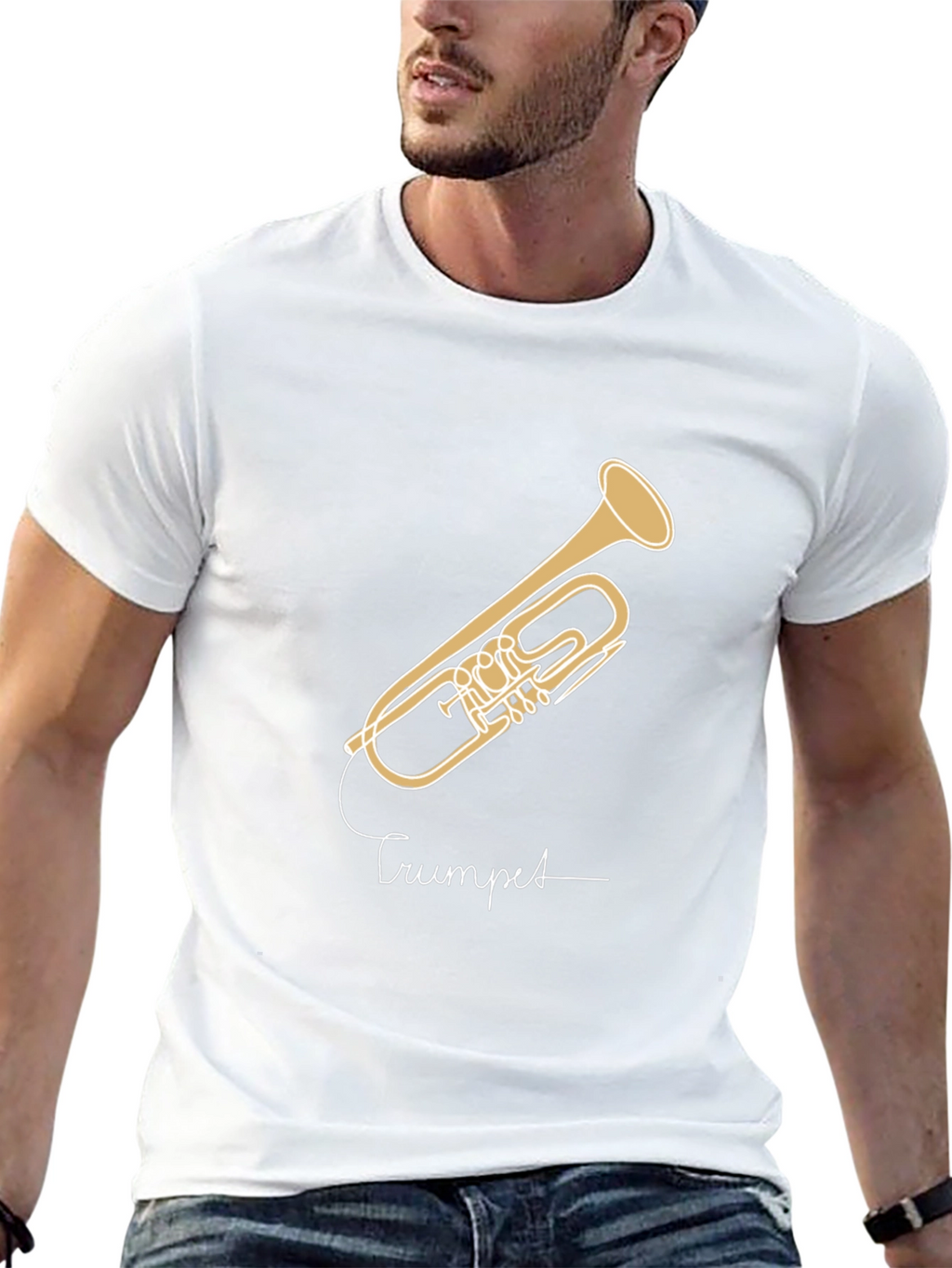 Trumpet Graphic T-Shirt - Black