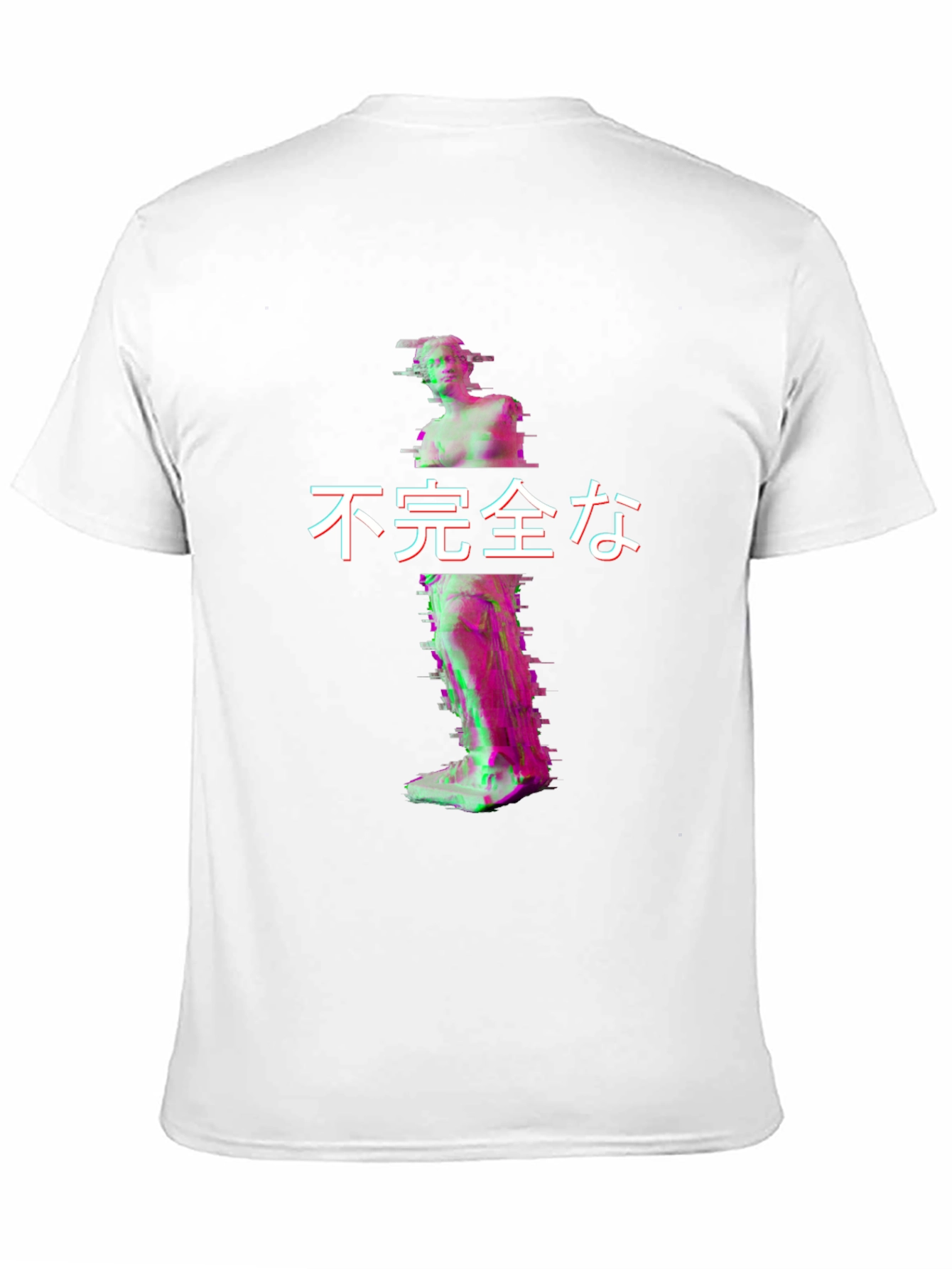 Glitch Art Statue T-Shirt - Imperfect Aesthetic Tee
