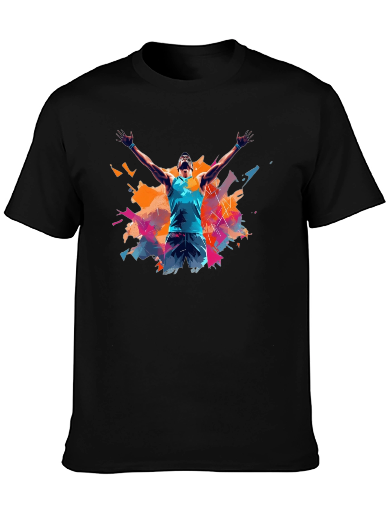 Black Graphic Tee - Athlete Celebration