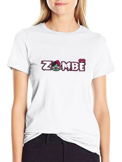 Zombie Graphic Print Black T-Shirt