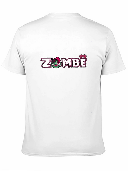 Zombie Graphic Print Black T-Shirt