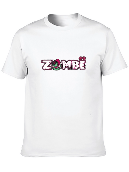 Zombie Graphic Print Black T-Shirt