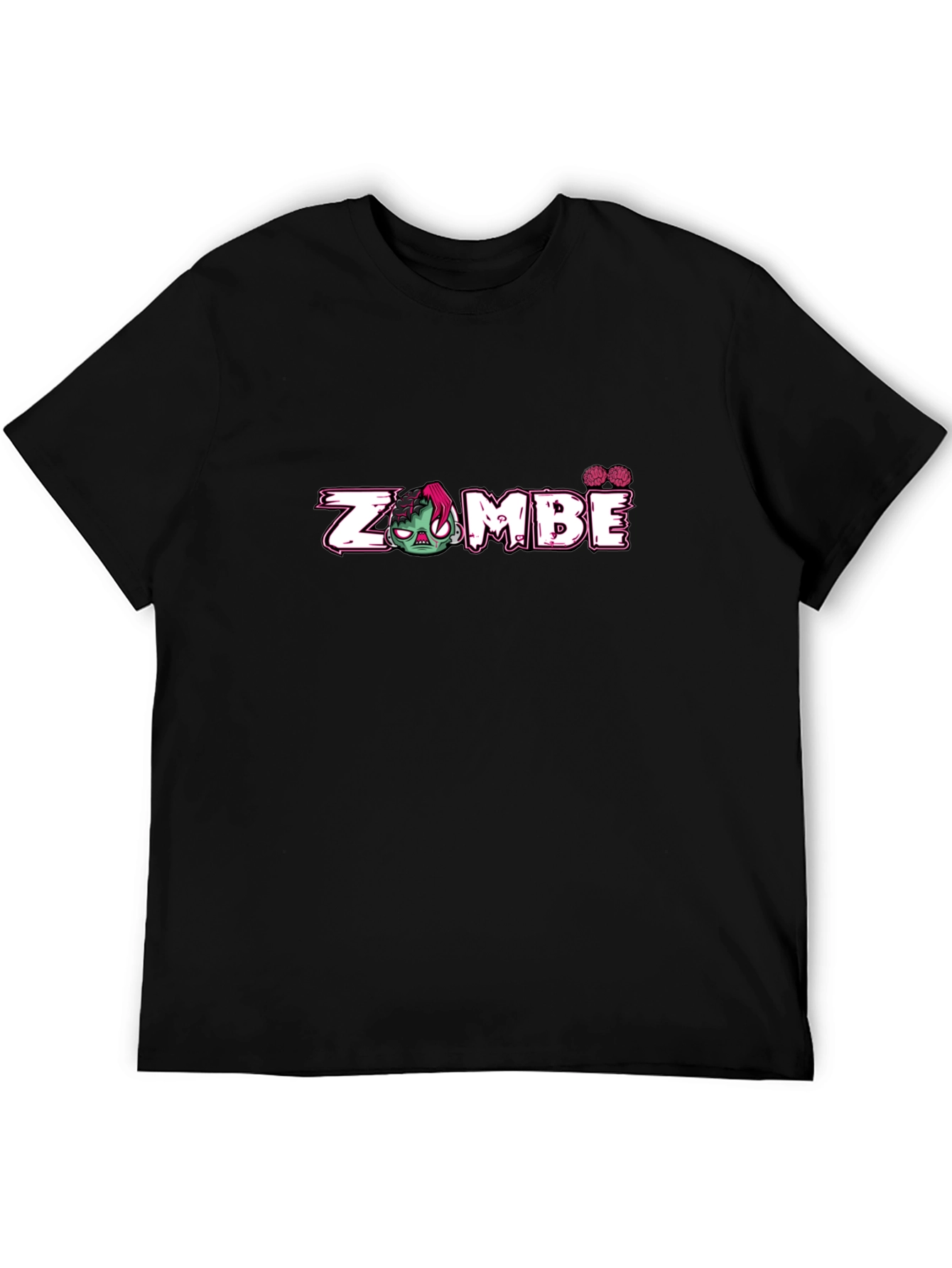 Zombie Graphic Print Black T-Shirt
