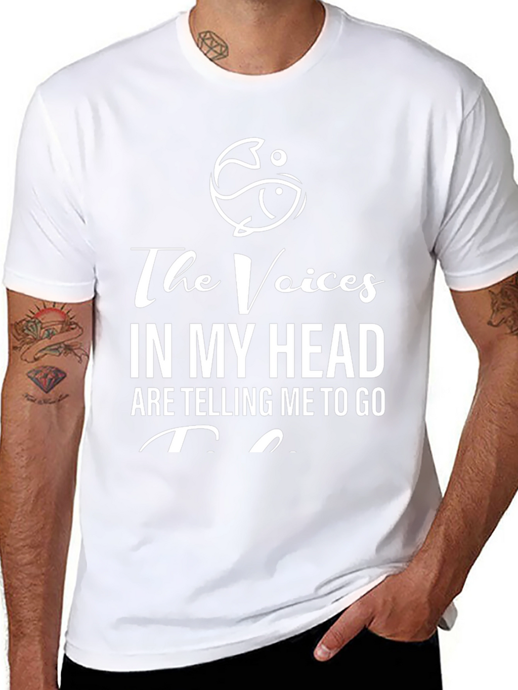 The Voices in My Head T-Shirt - Fishing Design