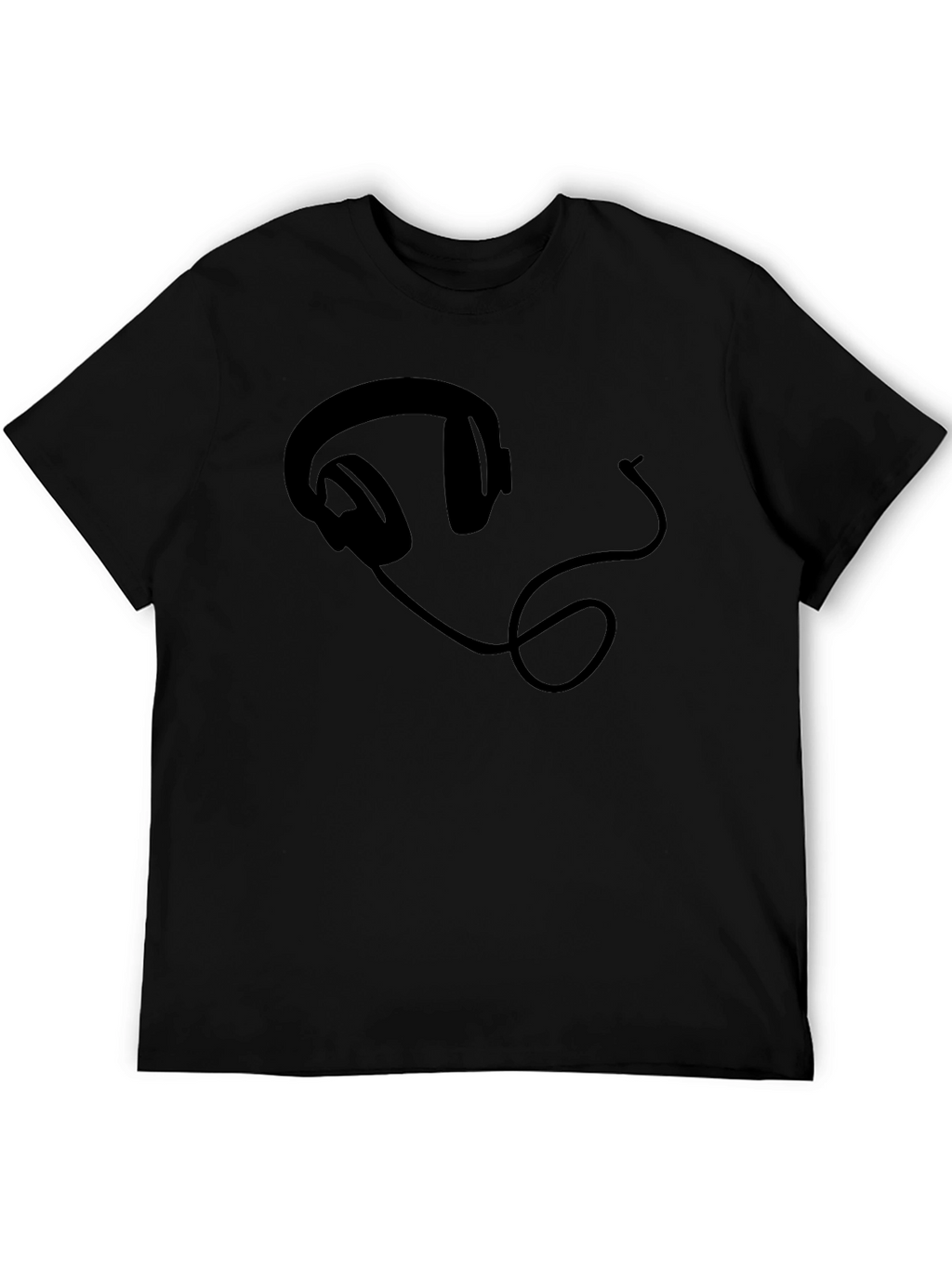 Headphone Graphic Tee - Black