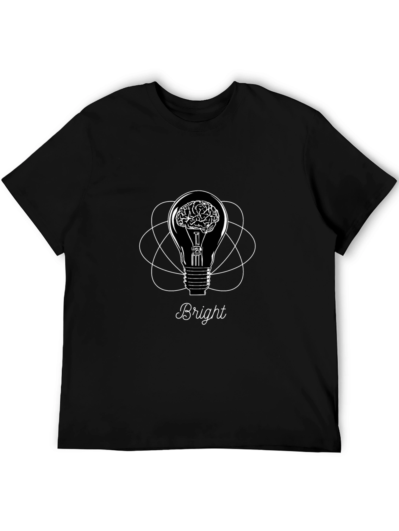 Bright Idea Graphic T-Shirt - Brain Lightbulb Design