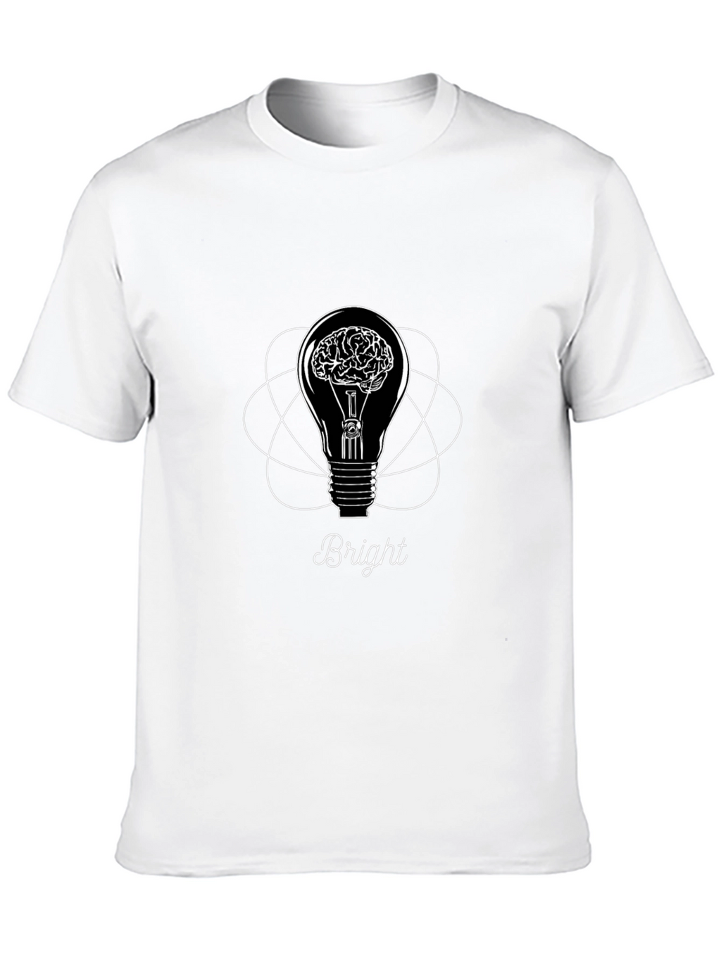 Bright Idea Graphic T-Shirt - Brain Lightbulb Design