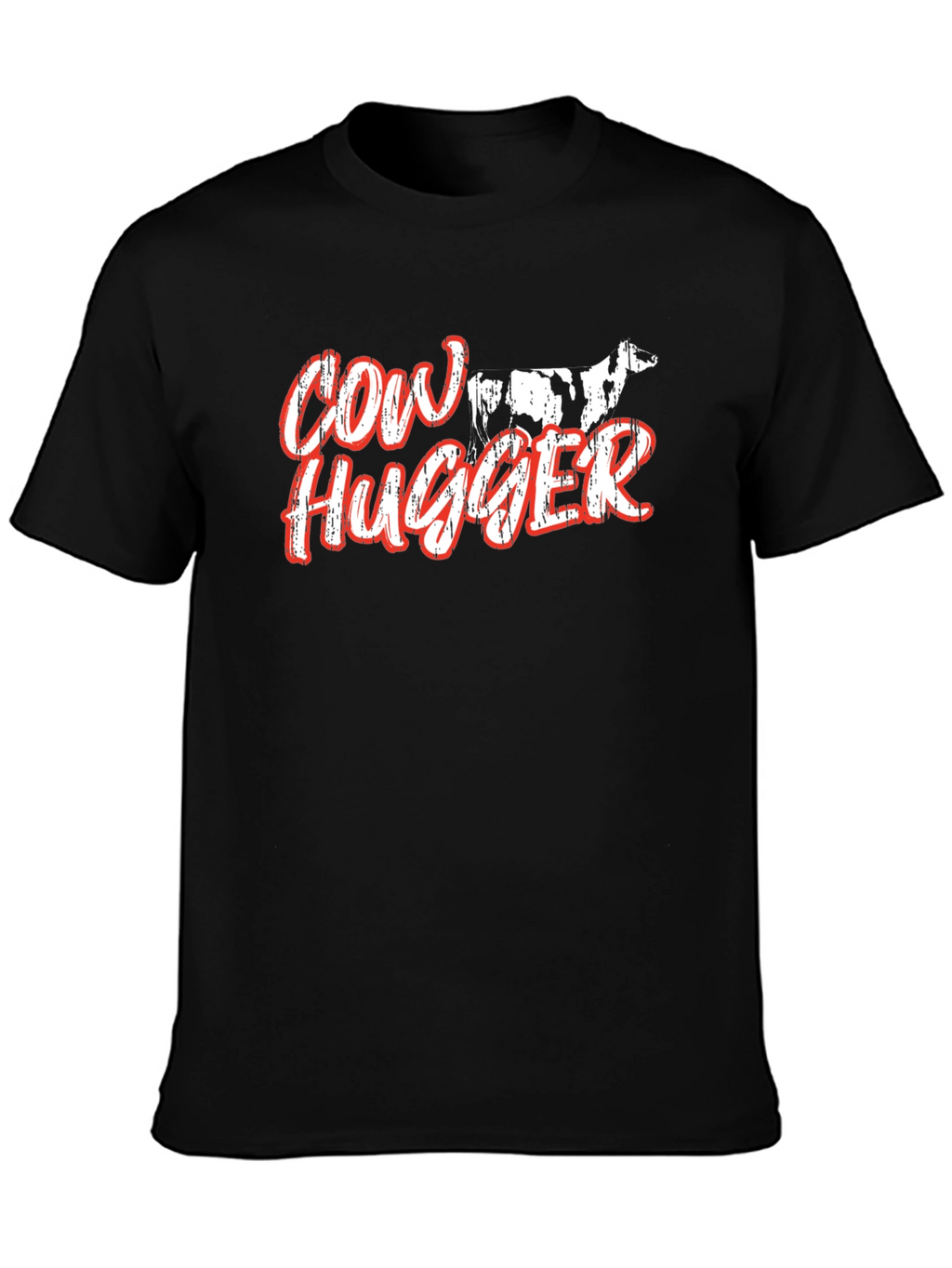 Cow Hugger Graphic T-Shirt - Black