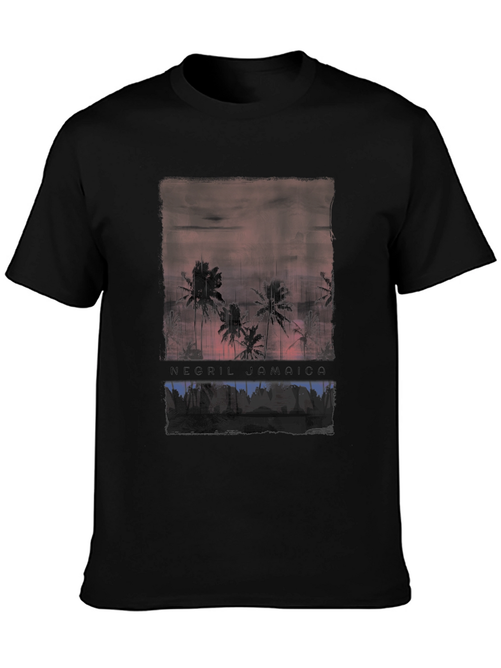 Negril Jamaica Palm Tree Sunset T-Shirt