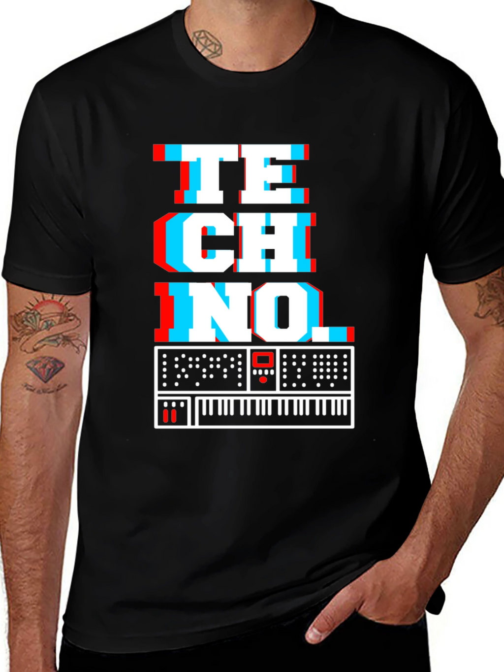 Retro Techno Synthesizer T-Shirt