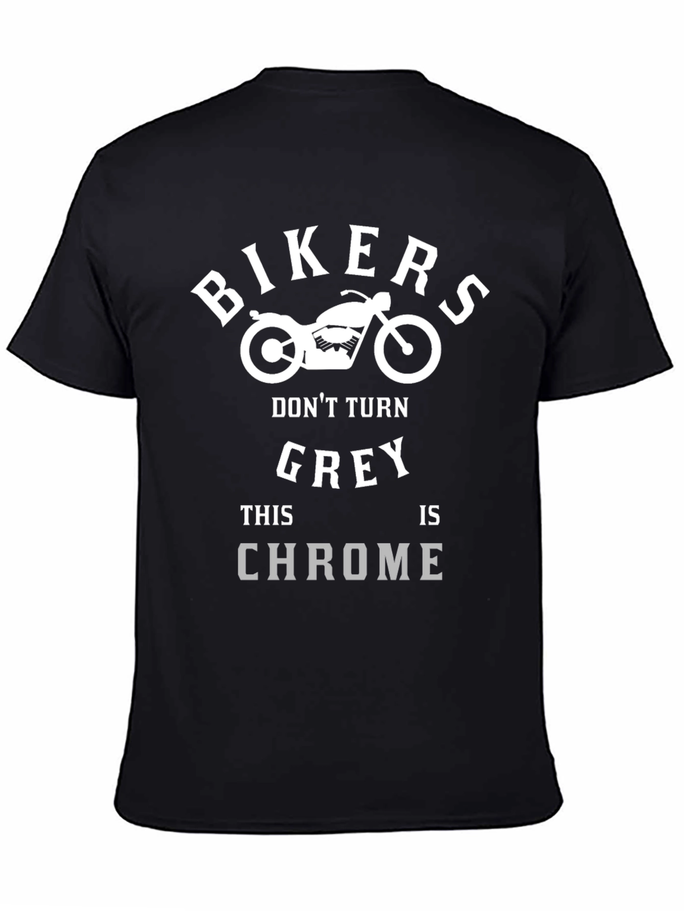 Bikers Chrome T-Shirt: Motorcycle Graphic Tee for Riders