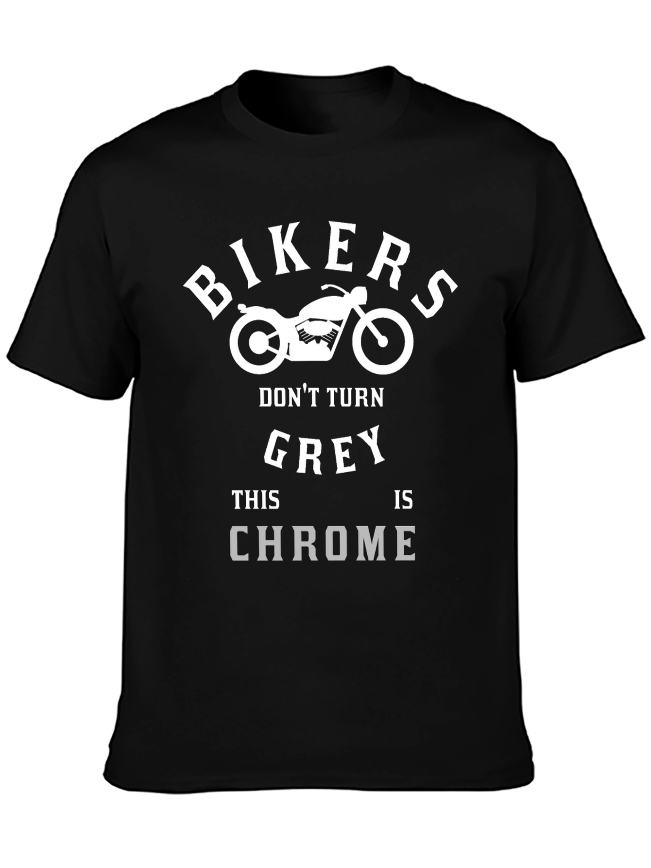 Bikers Chrome T-Shirt: Motorcycle Graphic Tee for Riders