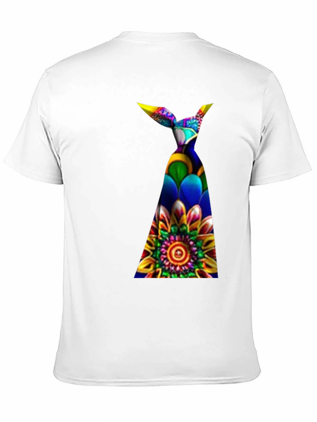 Funky Floral Tie Dye Graphic Tee - Black