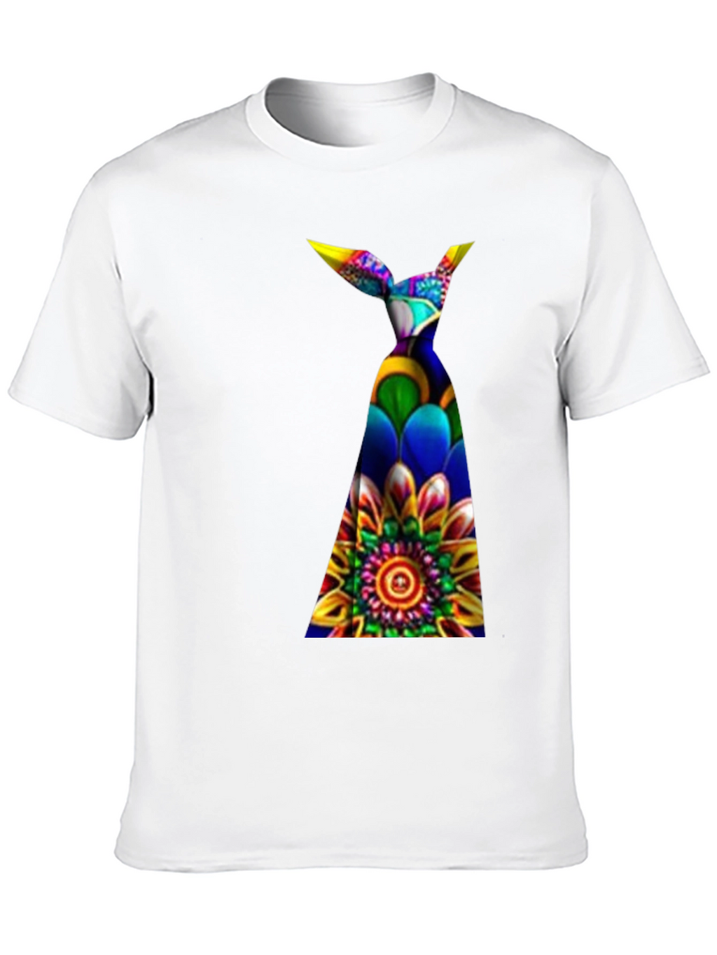 Funky Floral Tie Dye Graphic Tee - Black