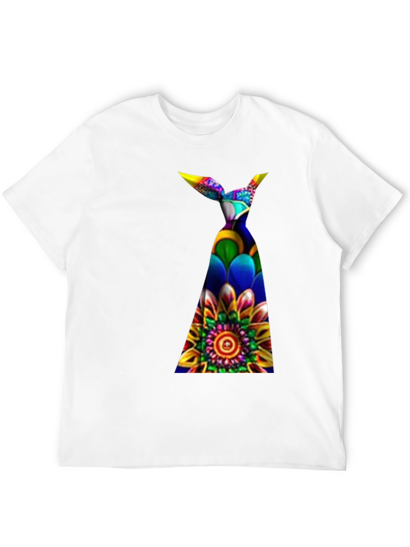 Funky Floral Tie Dye Graphic Tee - Black