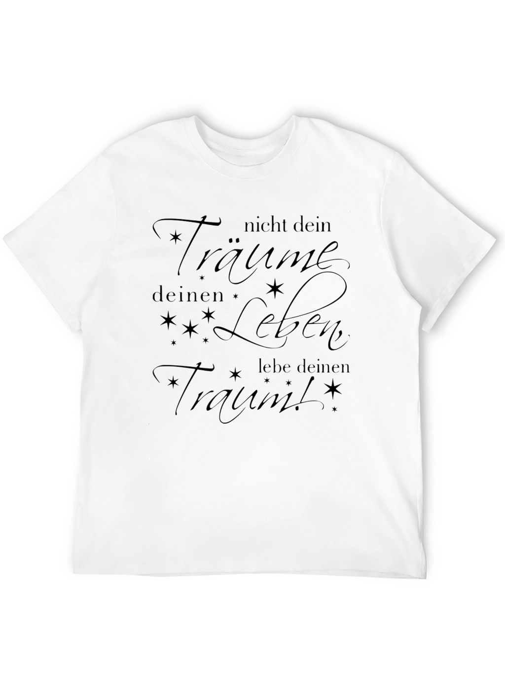 Live Your Dream Graphic Tee - Black Casual T-Shirt