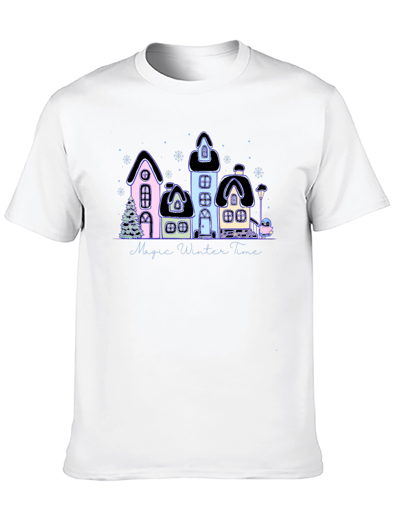Magic Winter Time Black T-Shirt