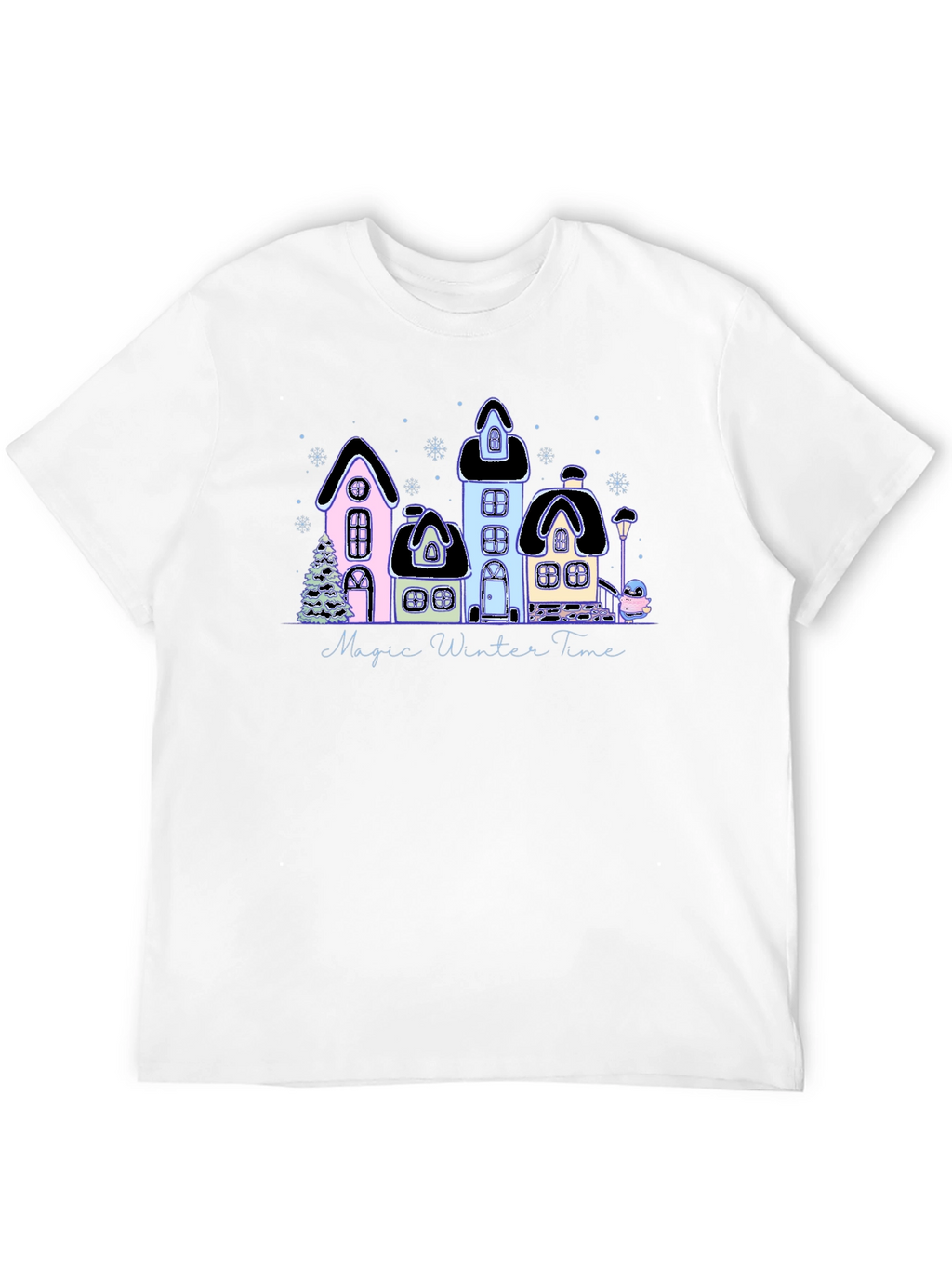 Magic Winter Time Black T-Shirt