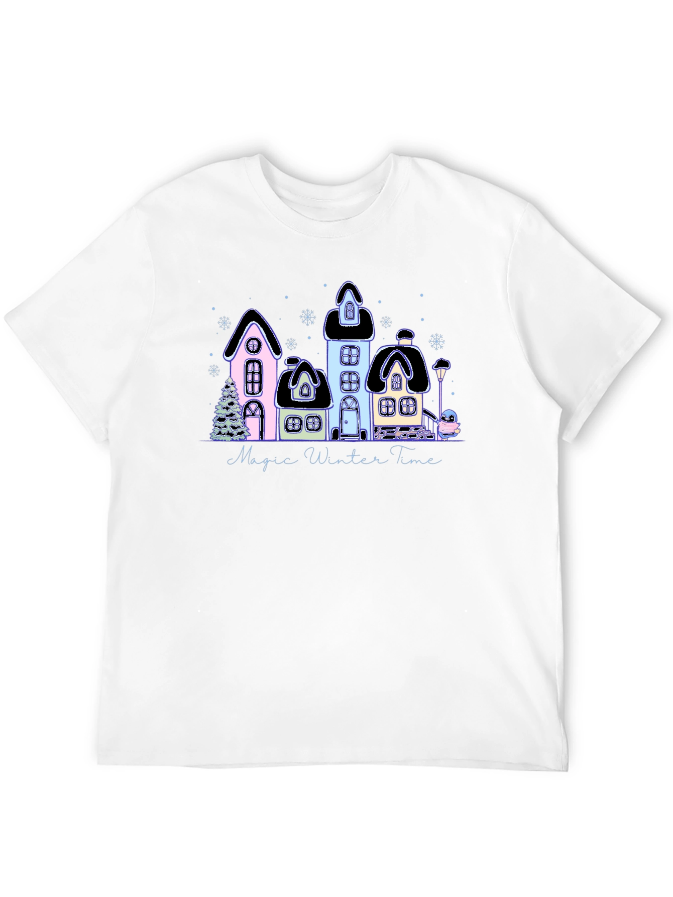 Magic Winter Time Black T-Shirt