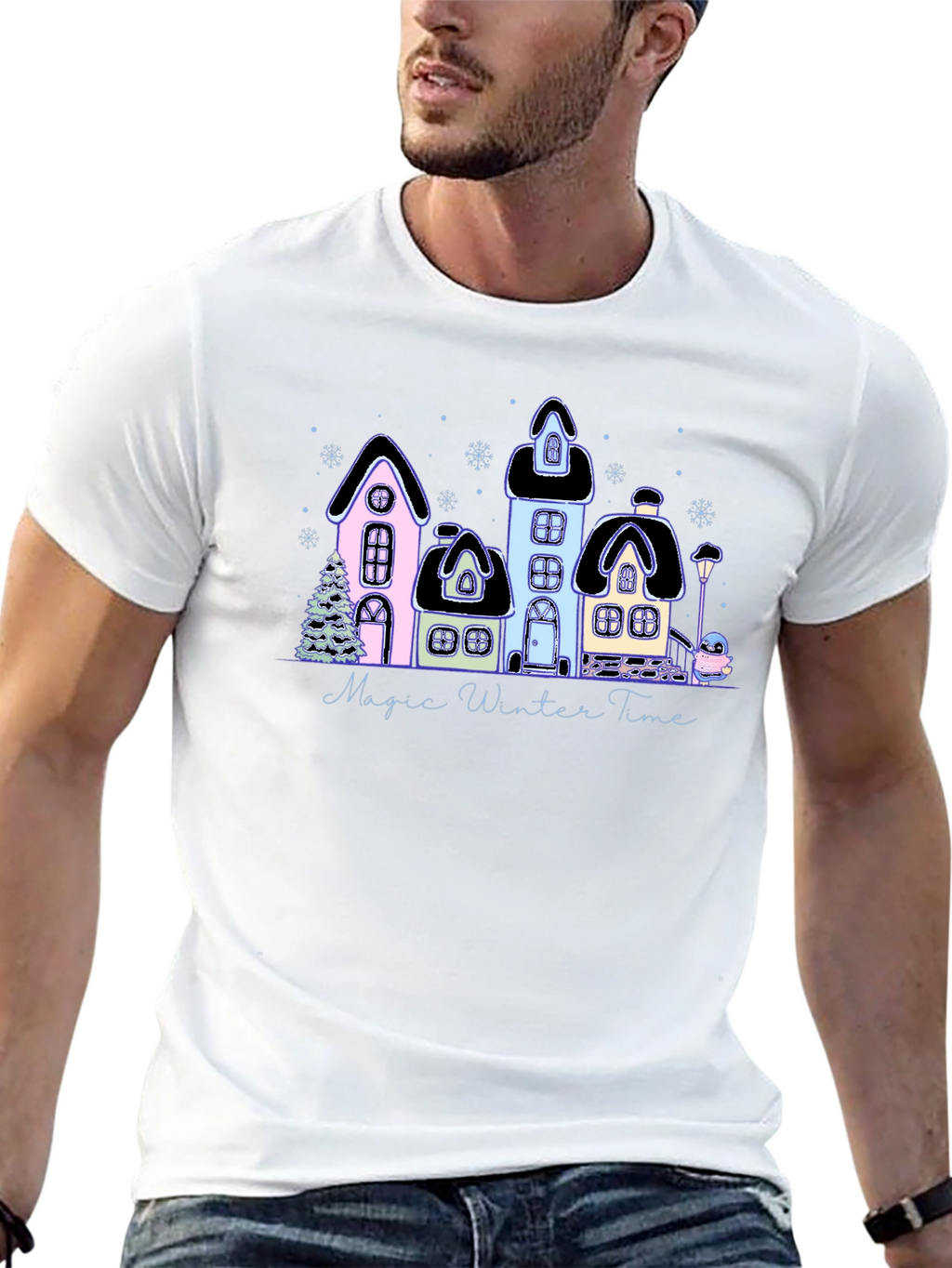 Magic Winter Time Black T-Shirt
