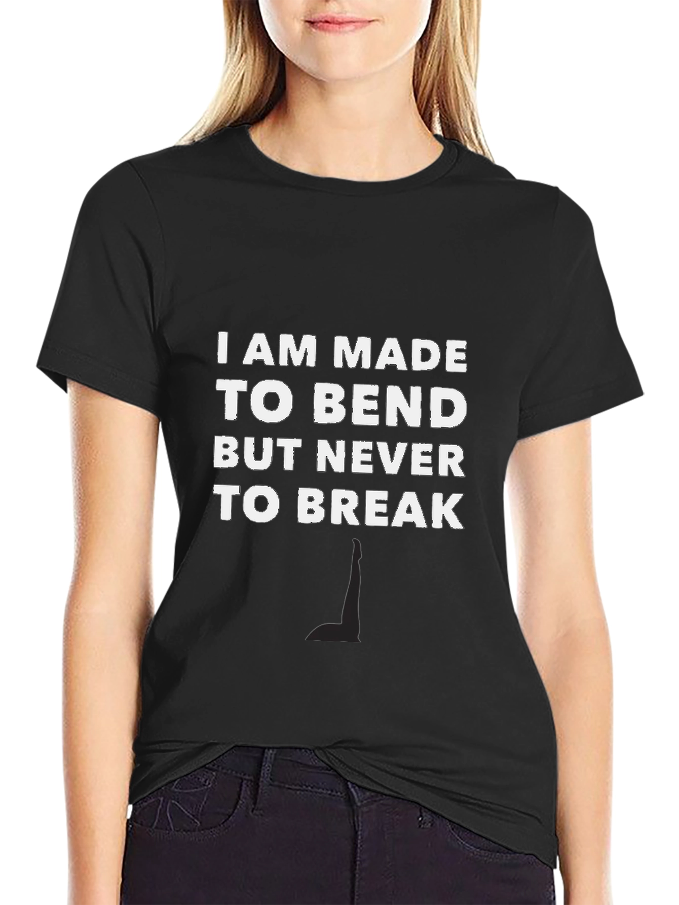 Resilient Black T-Shirt: Bend Dont Break