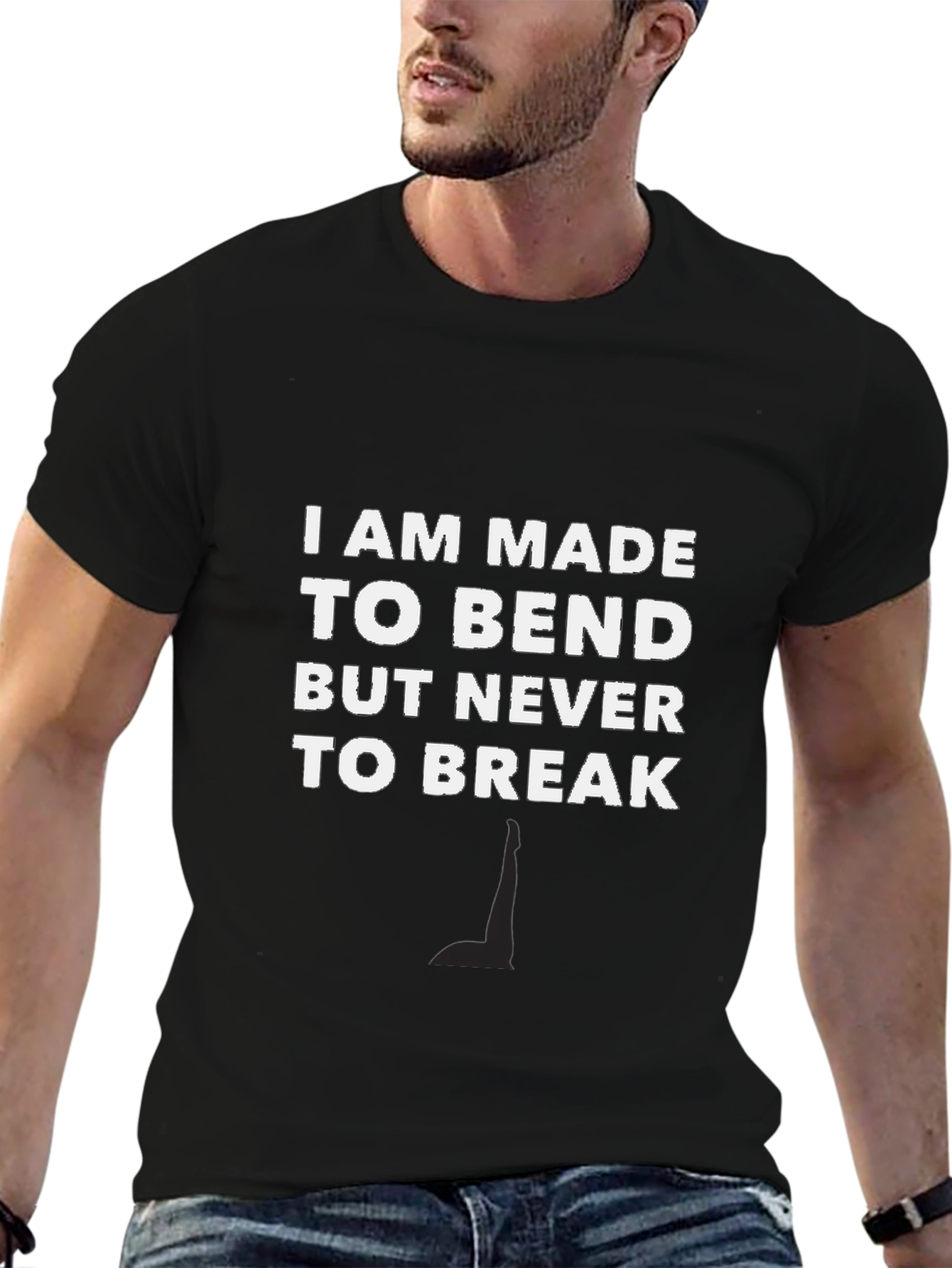 Resilient Black T-Shirt: Bend Dont Break