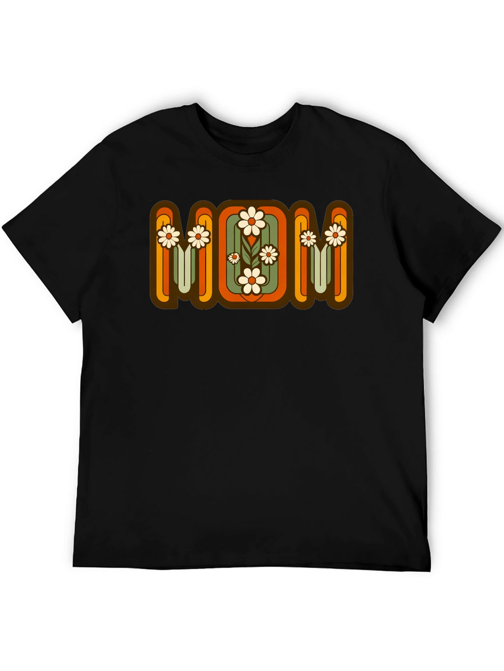 Retro Floral MOM Graphic T-Shirt