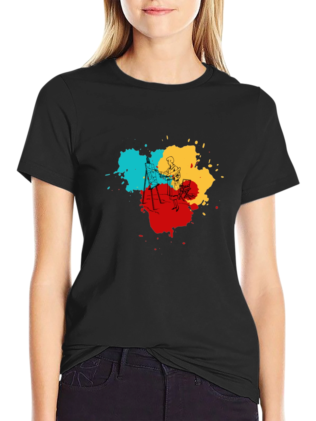 Artistic Painter T-Shirt - Colorful Design Tee