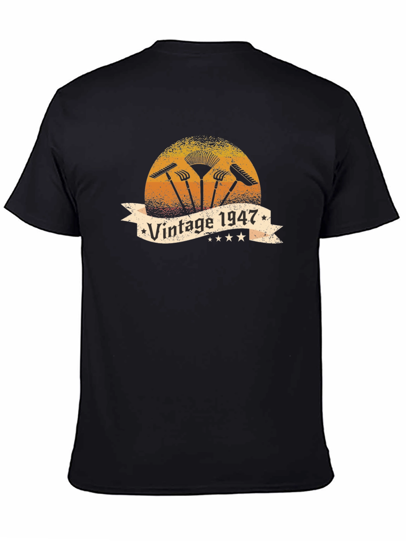 Vintage 1947 Gardening T-Shirt - Black