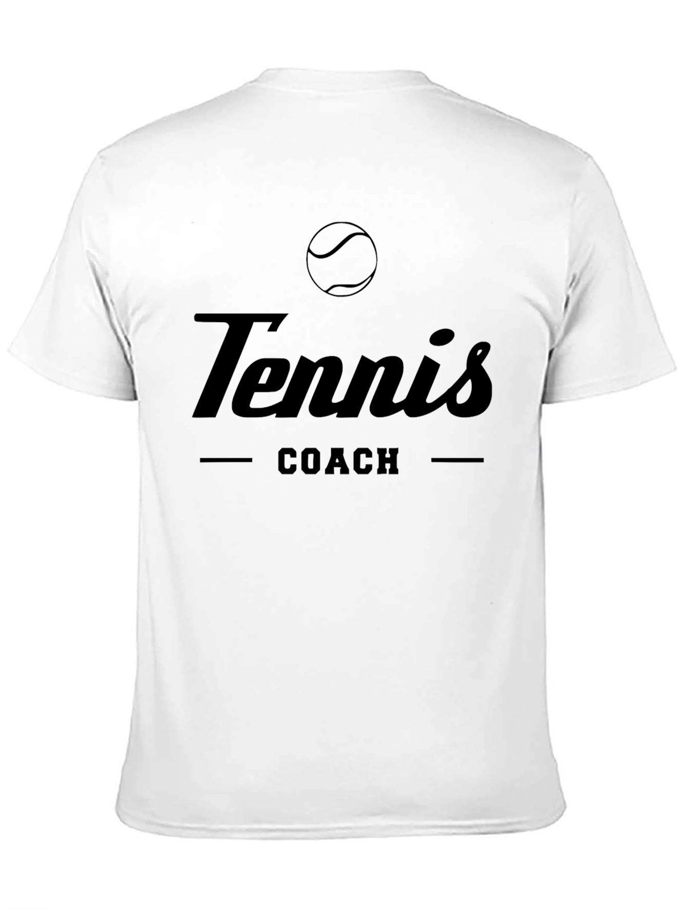 Tennis Coach Graphic Tee - Black Cotton T-Shirt